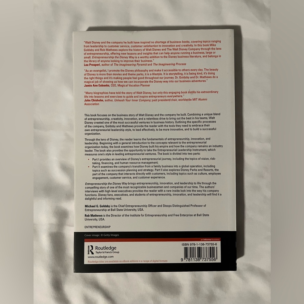 "Entrepreneurship the Disney Way" by Michael Goldsby & Rob Mathews - Picture 2 of 4